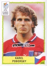 Sticker Karel Poborsky - UEFA Euro Belgium-Netherlands 2000 - Panini