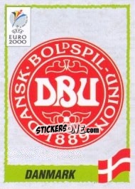 Cromo Emblem Denmark - UEFA Euro Belgium-Netherlands 2000 - Panini