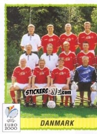 Figurina Team Denmark - Part 1 - UEFA Euro Belgium-Netherlands 2000 - Panini