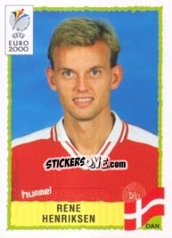Sticker Rene Henriksen - UEFA Euro Belgium-Netherlands 2000 - Panini