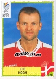Sticker Jes Hogh - UEFA Euro Belgium-Netherlands 2000 - Panini