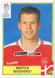 Sticker Morten Wieghorst - UEFA Euro Belgium-Netherlands 2000 - Panini