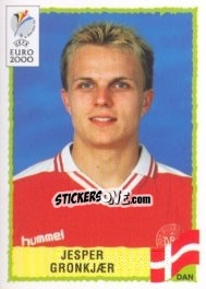 Sticker Jesper Gronkjaer - UEFA Euro Belgium-Netherlands 2000 - Panini