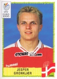 Sticker Jesper Gronkjaer - UEFA Euro Belgium-Netherlands 2000 n. 333 - Panini