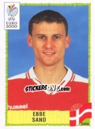 Sticker Ebbe Sand - UEFA Euro Belgium-Netherlands 2000 - Panini