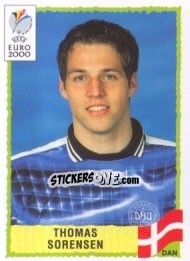 Sticker Thomas Sorensen - UEFA Euro Belgium-Netherlands 2000 - Panini