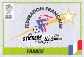 Figurina Emblem France - UEFA Euro Belgium-Netherlands 2000 - Panini