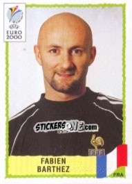Sticker Fabien Barthez - UEFA Euro Belgium-Netherlands 2000 - Panini