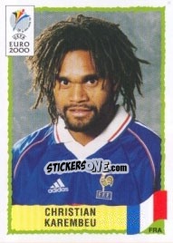 Sticker Christian Karembeu - UEFA Euro Belgium-Netherlands 2000 n. 345 - Panini