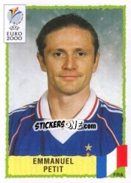 Sticker Emmanuel Petit - UEFA Euro Belgium-Netherlands 2000 n. 348 - Panini