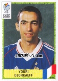 Sticker Youri Djorkaeff - UEFA Euro Belgium-Netherlands 2000 - Panini