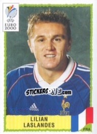 Sticker Lilian Laslandes - UEFA Euro Belgium-Netherlands 2000 n. 354 - Panini