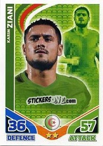 Sticker Karim Ziani - England 2010. Match Attax n. 2 - Topps