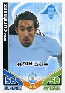 Sticker Jonas Gutierrez - England 2010. Match Attax n. 9 - Topps
