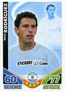 Sticker Maxi Rodriguez - England 2010. Match Attax n. 11 - Topps