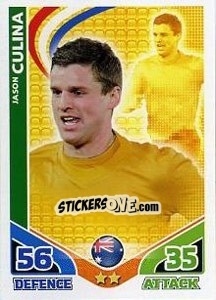 Sticker Jason Culina - England 2010. Match Attax n. 20 - Topps