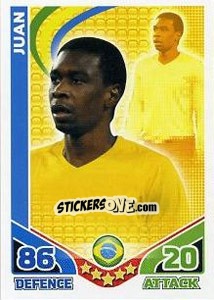 Sticker Juan - England 2010. Match Attax n. 25 - Topps