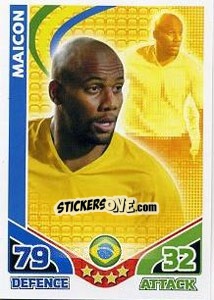 Sticker Maicon - England 2010. Match Attax n. 28 - Topps