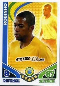 Sticker Robinho - England 2010. Match Attax n. 34 - Topps