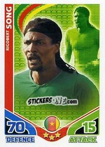 Sticker Rigobert Song - England 2010. Match Attax n. 36 - Topps