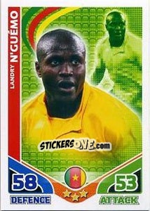 Sticker Landry Nguemo - England 2010. Match Attax n. 40 - Topps
