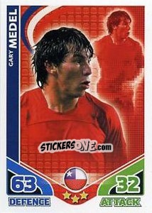 Sticker Gary Medel - England 2010. Match Attax n. 44 - Topps