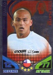 Sticker Humberto Suazo - England 2010. Match Attax n. 46 - Topps