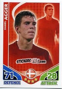 Sticker Daniel Agger - England 2010. Match Attax n. 48 - Topps