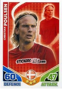 Sticker Christian Poulsen - England 2010. Match Attax - Topps