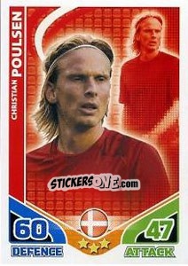 Sticker Christian Poulsen - England 2010. Match Attax n. 50 - Topps