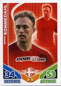 Sticker Dennis Rommedahl - England 2010. Match Attax - Topps