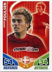 Sticker Jakob Poulsen - England 2010. Match Attax n. 52 - Topps