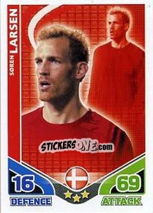 Sticker Soren Larsen - England 2010. Match Attax n. 54 - Topps