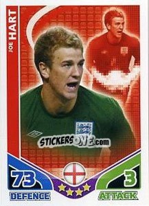 Sticker Joe Hart - England 2010. Match Attax - Topps