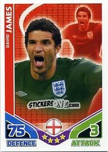 Sticker David James - England 2010. Match Attax - Topps