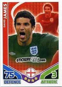 Sticker David James - England 2010. Match Attax n. 56 - Topps