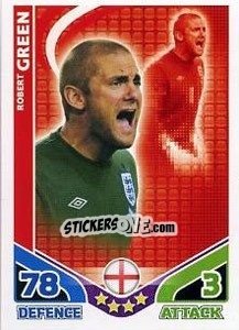 Sticker Robert Green - England 2010. Match Attax - Topps
