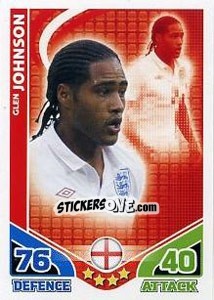 Sticker Glen Johnson - England 2010. Match Attax - Topps