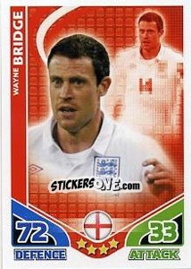 Sticker Wayne Bridge - England 2010. Match Attax n. 63 - Topps