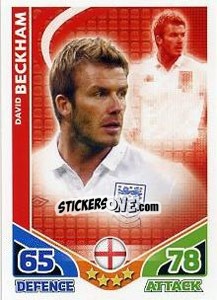 Sticker David Beckham - England 2010. Match Attax n. 66 - Topps