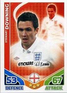 Sticker Stewart Downing - England 2010. Match Attax n. 70 - Topps