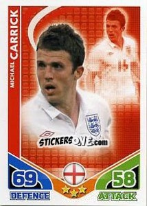 Sticker Michael Carrick - England 2010. Match Attax n. 71 - Topps