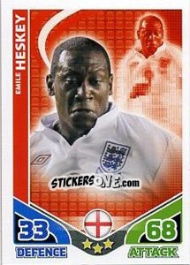 Sticker Emile Heskey - England 2010. Match Attax n. 76 - Topps