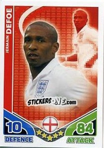 Sticker Jermain Defoe - England 2010. Match Attax - Topps