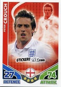 Sticker Peter Crouch - England 2010. Match Attax n. 78 - Topps