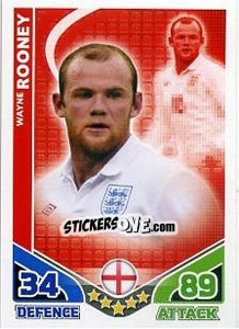 Sticker Wayne Rooney - England 2010. Match Attax n. 79 - Topps