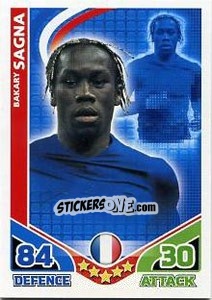 Sticker Bacary Sagna - England 2010. Match Attax n. 81 - Topps