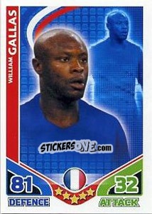 Figurina William Gallas - England 2010. Match Attax - Topps