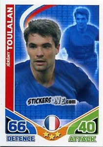 Sticker Jeremy Toulalan - England 2010. Match Attax n. 86 - Topps