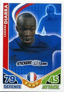 Sticker Lassana Diarra - England 2010. Match Attax - Topps